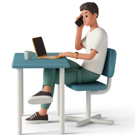 Homme au téléphone
